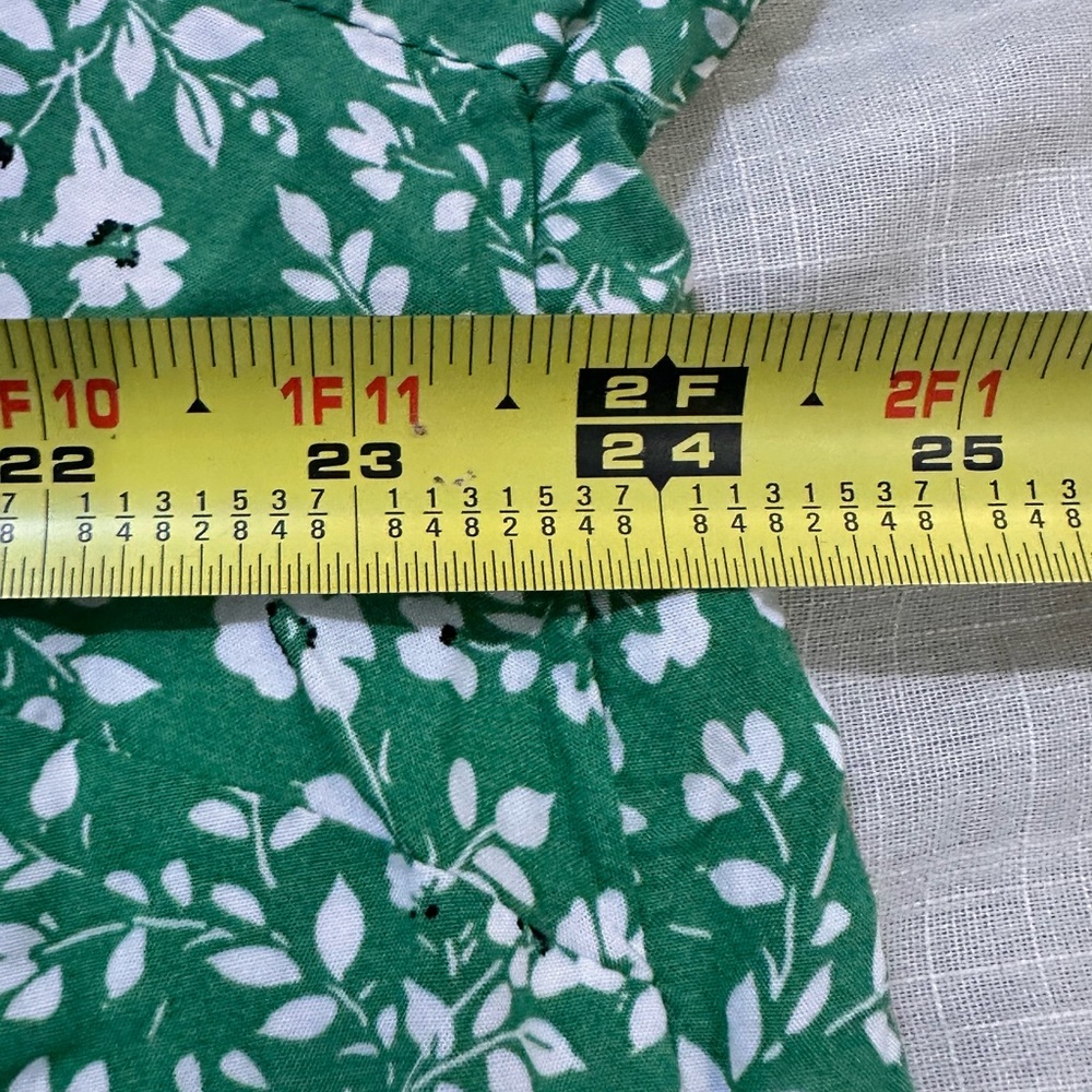 J Jill Rayon Green Ditsy Floral Print‎ Henley Neck Long Sleeve Tunic Size XLP - Picture 10 of 11